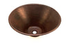 SALGADO in Cafe Viejo - VS008CV - Round Vessel Bathroom Copper Sink - 17 x 6" - Thick Gauge 14 - Artesano Copper Sinks