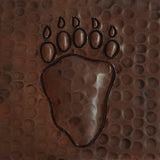 Copper Tile - 4 x 4 x 0.25" - TI001CV in Cafe Viejo finish (Bear Paw) - 5 tiles - Artesano Copper Sinks